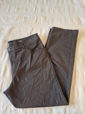 Brax men's 40 x 30 Cooper Regular fit micro grid chino pants dark gray VGUC